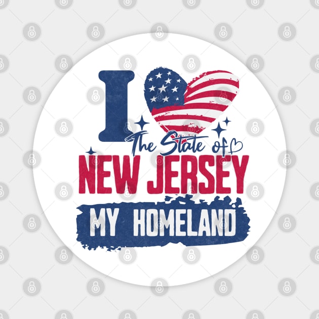 New Jersey my homeland Magnet by HB Shirts